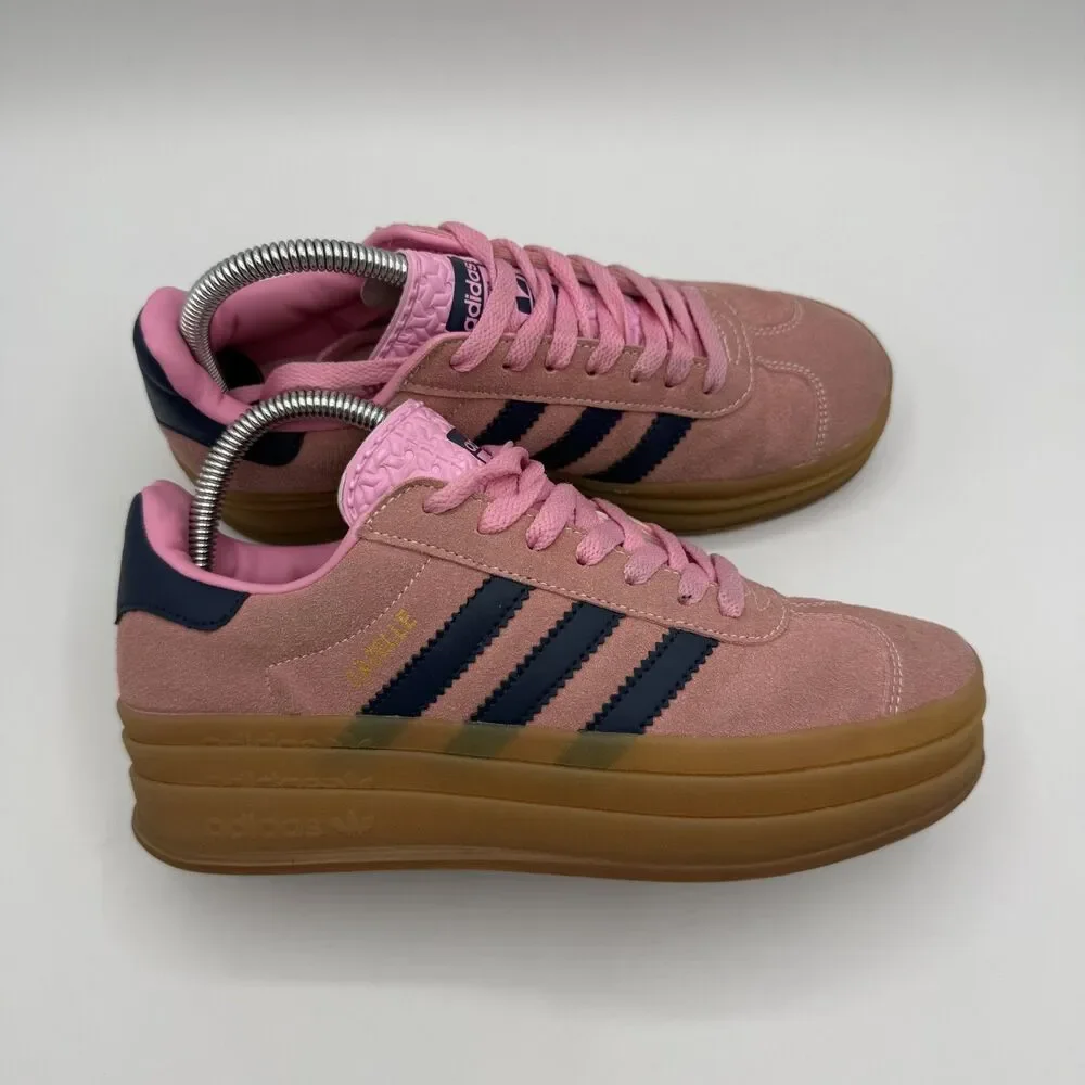 Adidas Originals Gazelle Bold Pink Suede Platform Sneakers Women Size 7.5